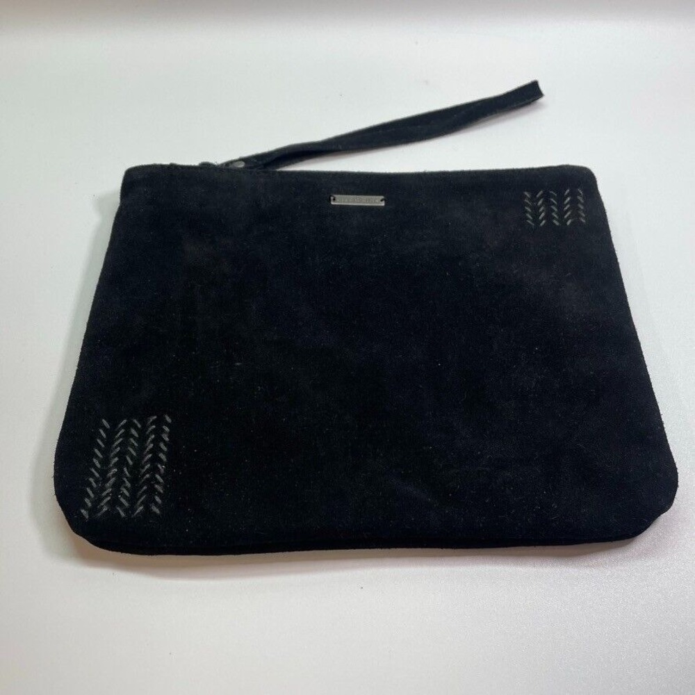 Vintage‎ Billabong Travel Black Suede Makeup Toiletry bag